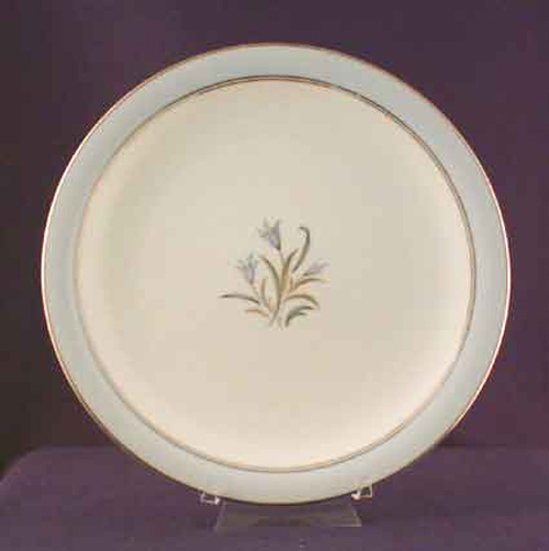 A292 Dinner plate printed with border pattern (LC). - Powerhouse